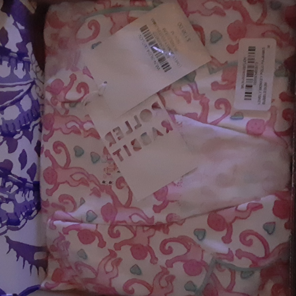 lovely monkey poll pajamas size medium